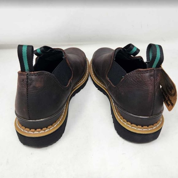 Women's 9.5 Georgia Giant Romeo slip on brown leather work boots GR362 - Picture 11 of 13